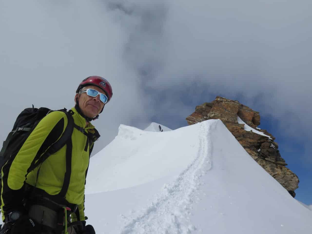 Les 4000 du mont rose. descente de Parotspitze