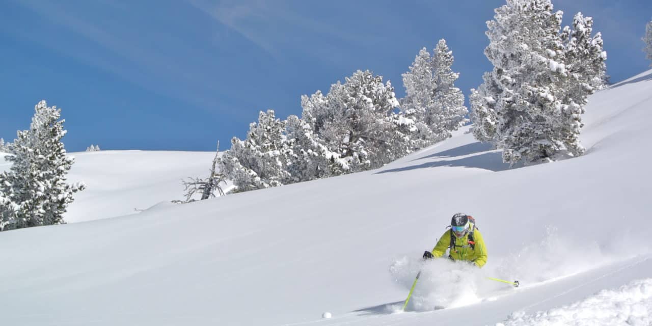 Espagne, Pyrénées : Baquiera, skier dans le grand blanc