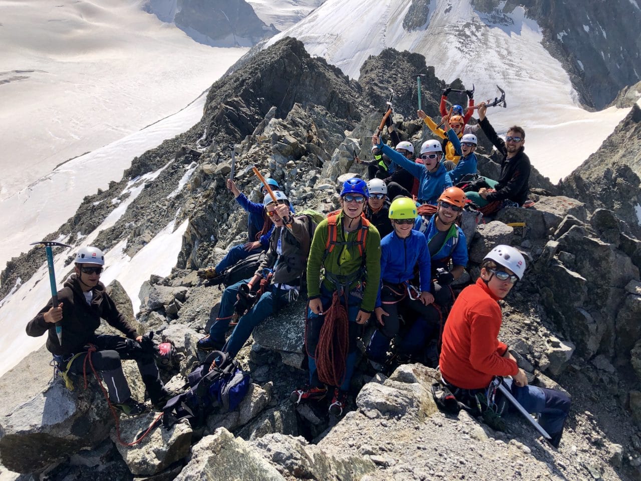 La Cordée Evolène 2019 avec Yann Nussbaumer guide de montagne chez Helyum