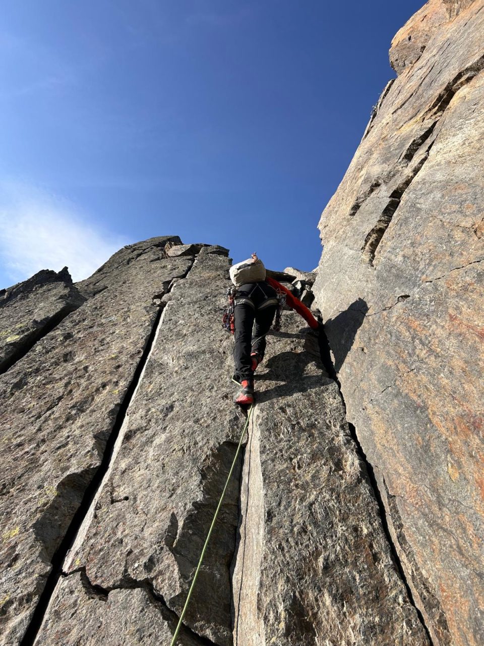 Helyum.ch arete nord du Weissmies passage escalade