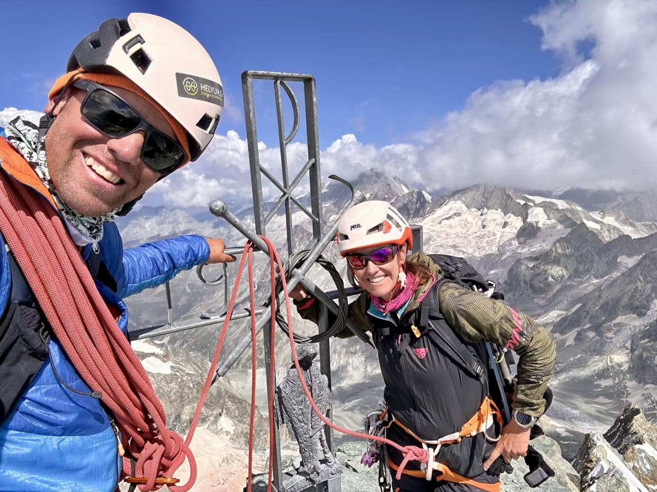 Arête des 4 ânes, Dent Blanche avec Jérôme Gottofrey guide de montagne chez Helyum