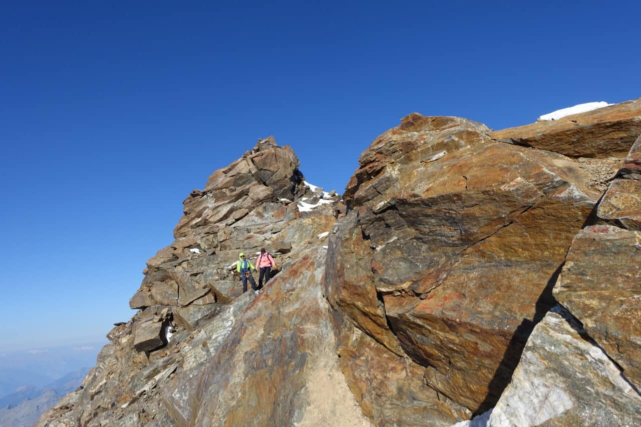 Helyum.ch Traversée du Lyskamm section rocheuse