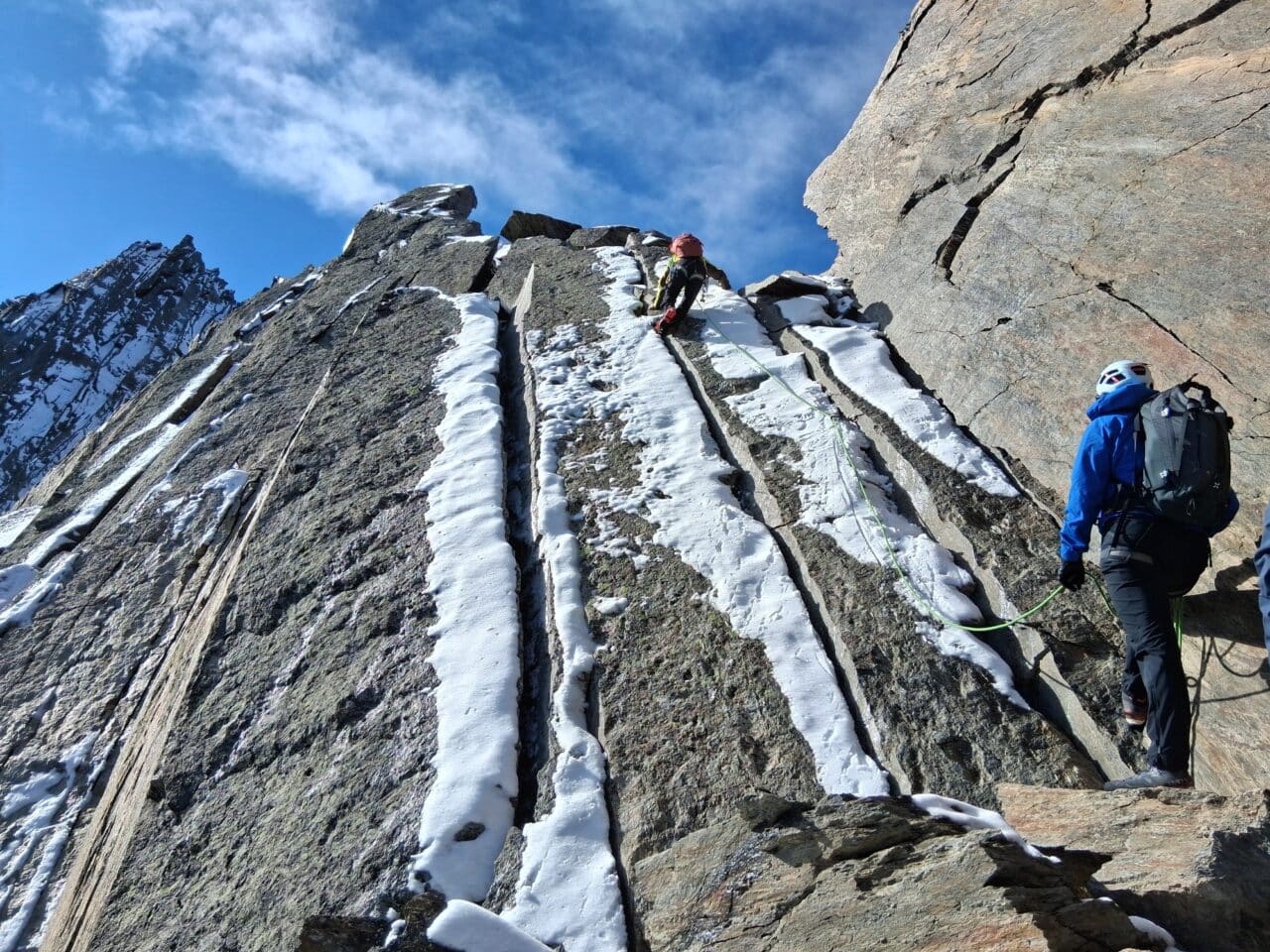 Weissmies arete nord Helyum.ch. Xavier et Didier