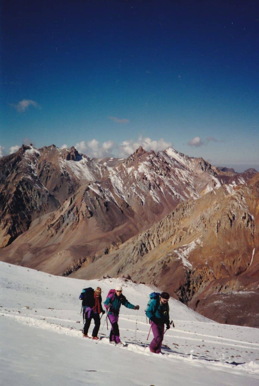 Helyum.ch Xavier Carrard expedition de 1995. dans la montée