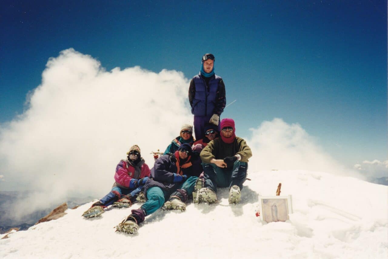 Helyum.ch Xavier Carrard expedition de 1995. sommet groupe