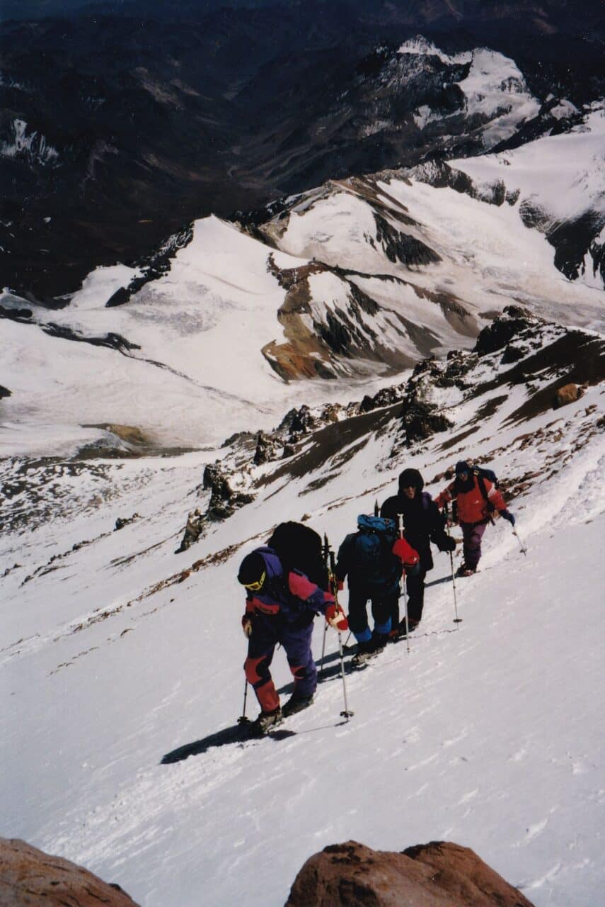 Helyum.ch Xavier Carrard expedition de 1995. Travesée à 6700 mètres