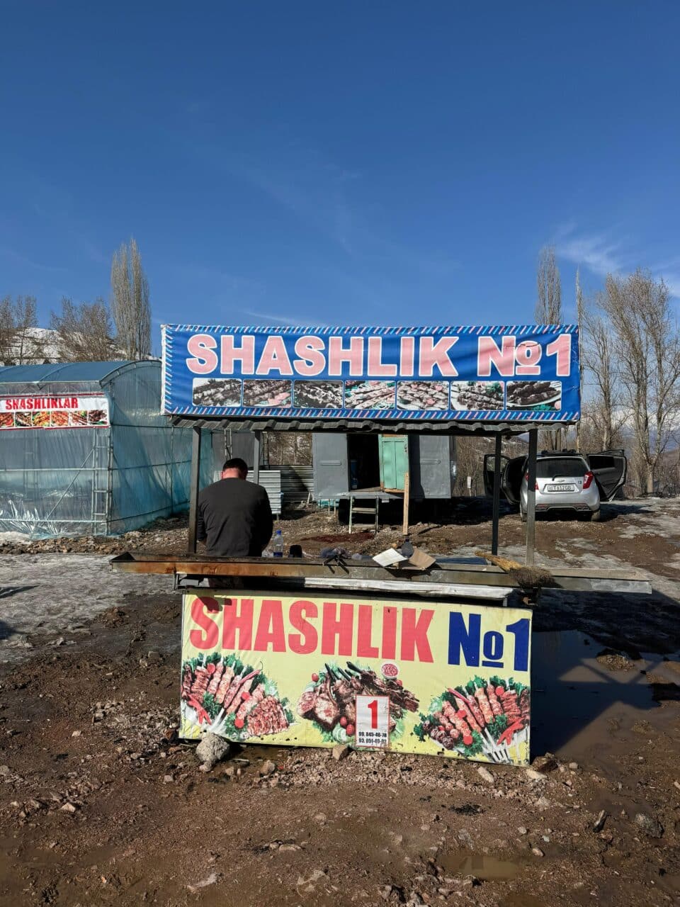 Ouzbekistan, Chimgan, Shashlik