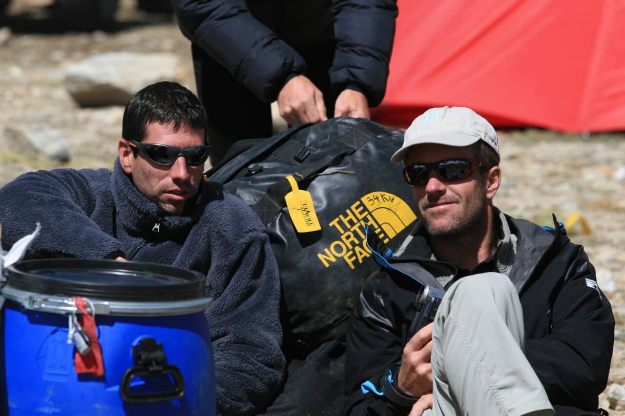 Stéphane et Xavier au départ pour le camp de base